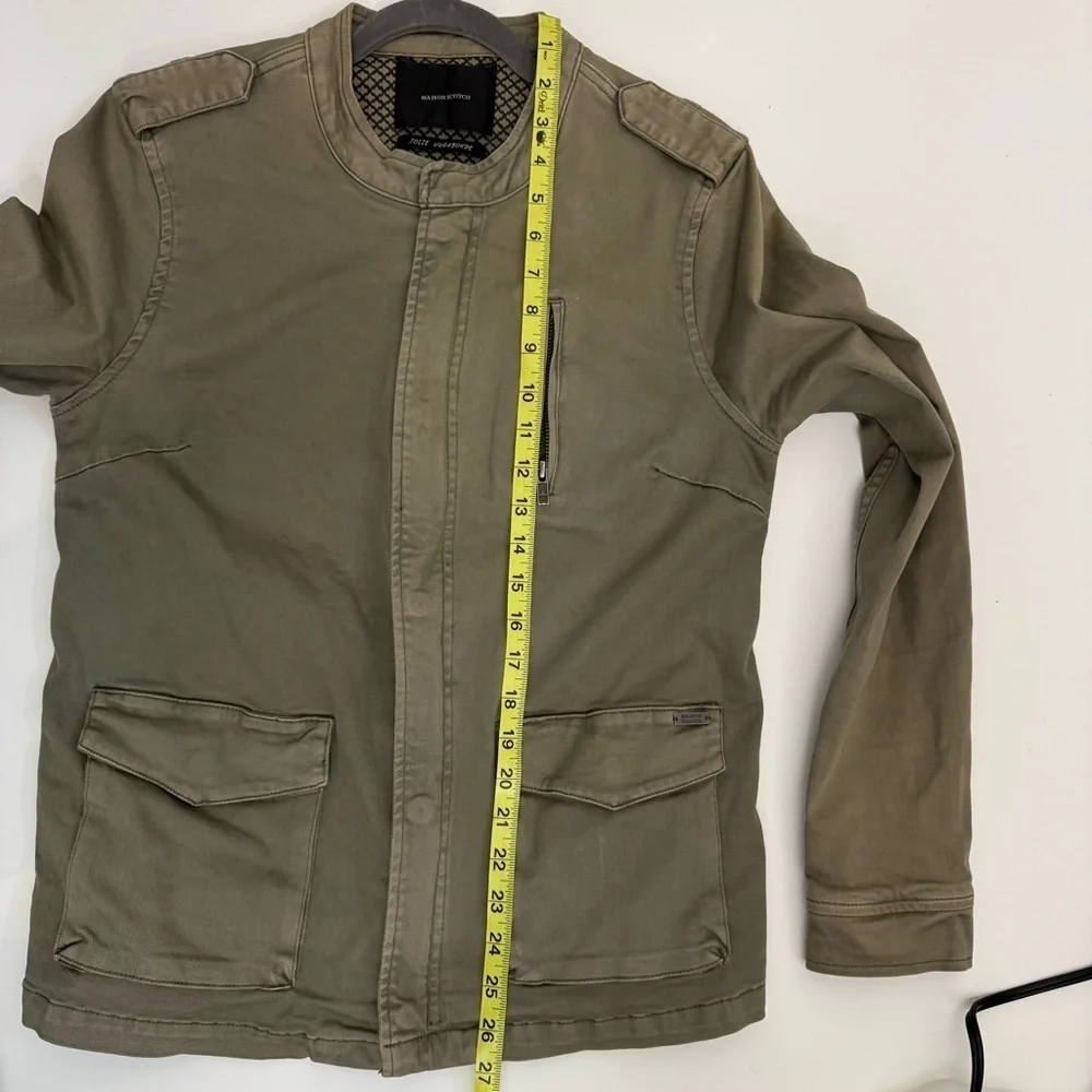 Scotch & Soda Olive Green Military Utility Jacket Size 3 (Petite)